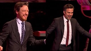 James McAvoy amp Mark Ruffalo ride UNICYCLES on The Graham Norton Show [upl. by Aniwde]