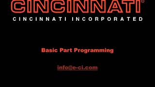 Basic Part Programming for a Cincinnati press brake [upl. by Atihcnoc]