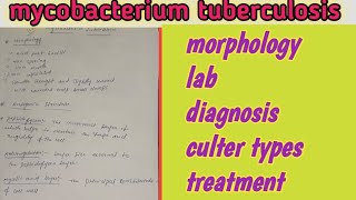 mycobacterium tuberculosis  full Hindi explanation with handwritten notemicrobiology tb [upl. by Atekram]