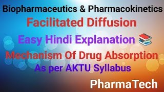 Facilitated Diffusion  Mechanism of Drug Absorption  Biopharmaceutics amp Pharmacokinetics MPharma [upl. by Austina941]