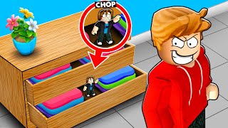 ROBLOX CHOP AND FROSTY HIDE IN DRAWERS HIDE AND SEEK [upl. by Hairahcez452]