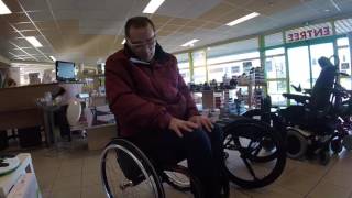 Essai du Fauteuil roulant actif Progeo Carbomax à Distri Club Médical de Quimper [upl. by Jolie]