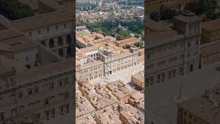 Vertical video Modena Italy Ducale di Modena Palace Historical Center Summer Aerial View P [upl. by Ahsiram]