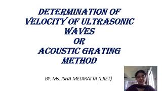 Acoustic grating method [upl. by Budding]