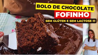 Bolo de Chocolate Fofinho Sem Glúten e Sem Lactose [upl. by Cusack]