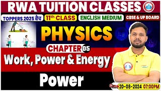 Class 11 Physics Chapter 5  Work Power amp Energy Power By Shivendu Sir [upl. by Llerrem]