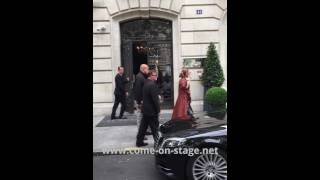 Celine Dion Leaving the Hotel  Paris to go to Antwerp Belgium 19062016 [upl. by Aryk998]