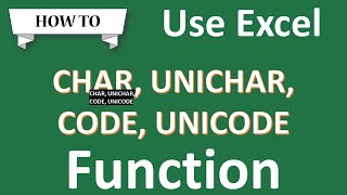 How to use Char Code UniChar and UniCode Function in Excel in Urdu  Excel Functions [upl. by Syl]