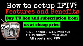 IPTV Box and Setup All Channels and Movies Get TV Boxes and TV subscription From us [upl. by Dnarud580]