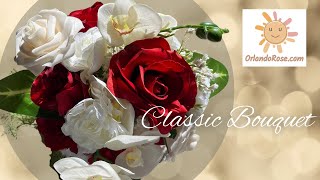 Classic Wedding Bouquet  diy bouquet wedding [upl. by Enahc]