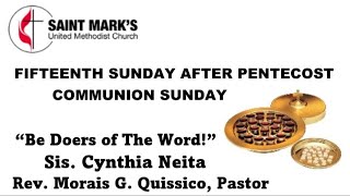 FIFTEENTH SUNDAY AFTER PENTECOST  COMMUNION SUNDAY WORSHIP SERVICE [upl. by Farrish754]