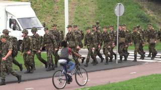 Peloton militairen in de Bijlmer Amsterdam Zuidoost [upl. by Ysle]