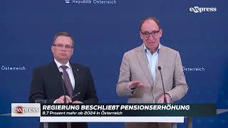 97 Prozent Hammer Pensionserhöhung für unsere Pensionisten [upl. by Iegres]