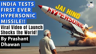 INDIA TESTS FIRST EVER HYPERSONIC MISSILE Viral Video of Launch Shocks the World [upl. by Gypsie]