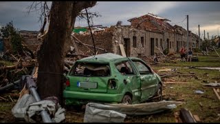 Hodonín tornádo  Lužice  tragedie lidí naživo  24062021 [upl. by Ellac]