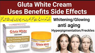 Gluta White Cream For Face Whitening and Brightening Dr Review [upl. by Akinnej492]