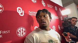 Jovantae Barnes Interview  Oklahoma 59 Maine 14 [upl. by Cornie]