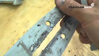 chainsawbarscouk  bar maintenance and rim change on Husqvarna 390XP [upl. by Charline240]