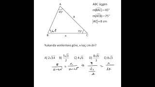 quotTrigonometri 11Sınıf 5Kısım Kosinüs ve Sinüs Teoremiquot Testi 9Sorunun Çözümü [upl. by Larisa702]