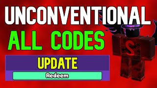 ALL Unconventional CODES  Roblox Unconventional Codes November 2023 [upl. by Darcy]