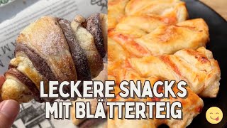 3 leckere Rezepte aus Blätterteig Super schnell und einfach zum nachmachen [upl. by Harrietta124]