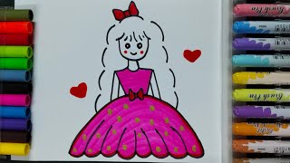 girl drawing for kids how to draw a cute girl step by step cute drawing drawing girl video [upl. by Franciska83]