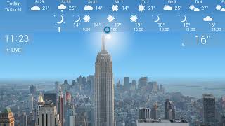 New York in YoWindow Weather app [upl. by Eidualc]