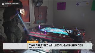 San Bernardino police SWAT arrest two during an illegal gambling raid [upl. by Berke]