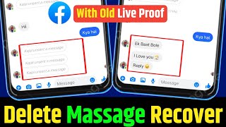 How to recover Facebook old deleted messages  Facebook Ke Delete Message Wapas Kaise  Fb Massage [upl. by Dolhenty]