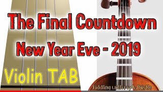 The Final Countdown  New Years Eve 2019  EUROPE  Violin  Play Along Tab Tutorial [upl. by Nesaj]