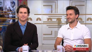 Matt Bomer and Jonathan Bailey on MSNBCs Morning Joe show  Fellow Travelers [upl. by Cayser912]