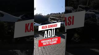 Aydın Adnan Menderes Üniversitesi yokuşu kaza sonrası trafik yoğunluğu gözlemlendi sondakika [upl. by Nalrah]