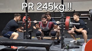 24 días para el Federal 🇺🇾  ¡¡¡ PR Squat   Pecho 3ct [upl. by Ennaillek]