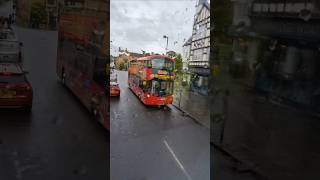 Passing through Cambridge’s Magdalene Bridge on a rainy day ☔🌧️ cambridge rain bus bridge [upl. by Ardnaxela]