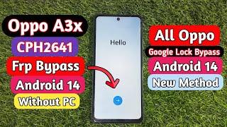 Oppo a3x frp bypass android 14 Without PC  Oppo A3x Cph2641 frp bypass  Oppo A3x frp bypass  2024 [upl. by Nahtnoj703]