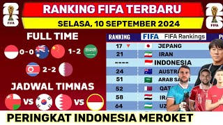 Ranking FIFA Terbaru Timnas Indonesia  Selasa 10 Sep 2024  Kualifikasi Piala Dunia 2026 [upl. by Wie]