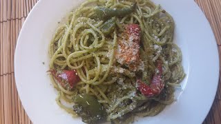 Thermomix TM6 TM5 Spaghetti mit Pesto und Paprikaschoten [upl. by Harras]