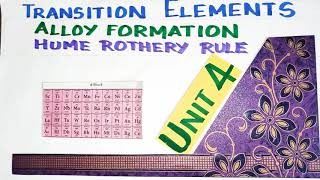 Hume  Rothery RuleAlloy formationTransition Elements12 th STDExplanation in TAMIL Vol 1Unit 4 [upl. by Dihsar]