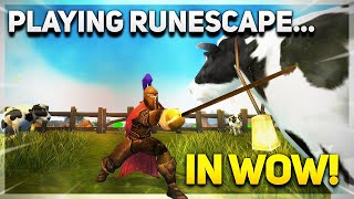 PLAYING RUNESCAPEIN WORLD OF WARCRAFT  World of Runescape ALPHA  First Look [upl. by Bernetta]