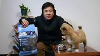 Openbox a new dog food for my puppy He seems cant help eating it dogfoodannamaetpuppyfood [upl. by Alger]