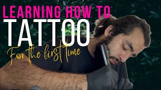 Teaching myself how to tattoo for the first time [upl. by Noskcire]