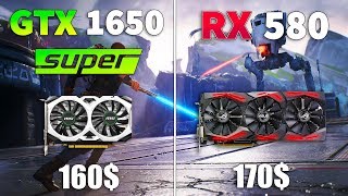 GTX 1650 SUPER vs RX 580 Test in 9 Games [upl. by Atkins]