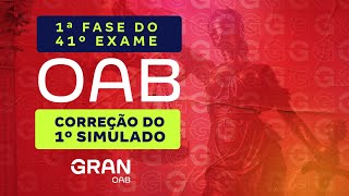 1ª fase do 41º Exame OAB Correção do 1º Simulado [upl. by Lrat]