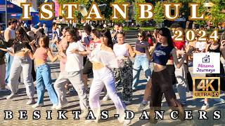 Istanbul Besiktas Akaretler 4K Walking Tour  Foods Street Dance Cafe Bars  July 2024  UHD [upl. by Brunk623]