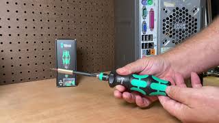 How to use the Wera 826 T Kraftform Turbo bitholding screwdriver handle [upl. by Fitton]