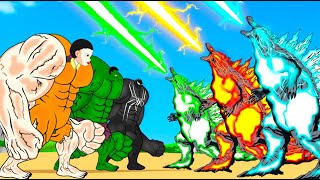 Evolution of Godzilla Radiation FIRE And ICE vs Hulk Big Venom 2 Squid Game Doll  Animation Skill [upl. by Erik]