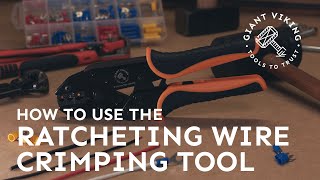 How to use the Ratcheting Wire Crimping Tool  Giant Viking Tools [upl. by Kcirtapnhoj]