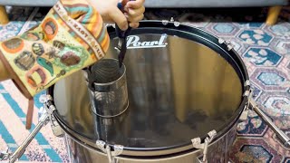 2018 Cutting the Bass Drum Head Port Hole FAST and EASY [upl. by Bramwell]