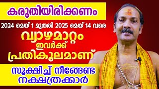 വ്യാഴമാറ്റം പ്രതികൂലം ഈ നാളുകാർ സൂക്ഷിക്കണം  Vyazhamattam 20242025 [upl. by Andras]