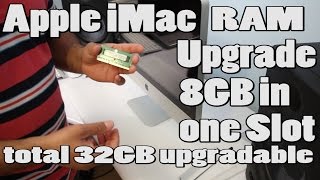 Apple iMac 32GB RAM Memory Upgradable 8GB in Slots  How to Guide [upl. by Ahsha705]